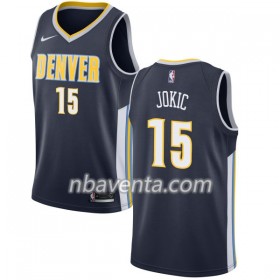 Camiseta Hombre Denver Nuggets Nikola Jokic 15 Nike 2017-18 Navy Swingman